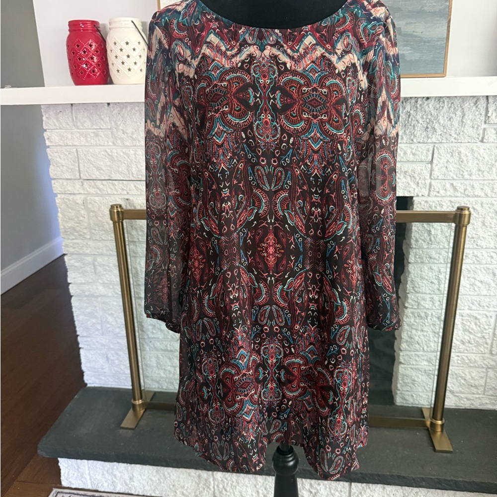 Boutique Style Multicolor Patterned Dress